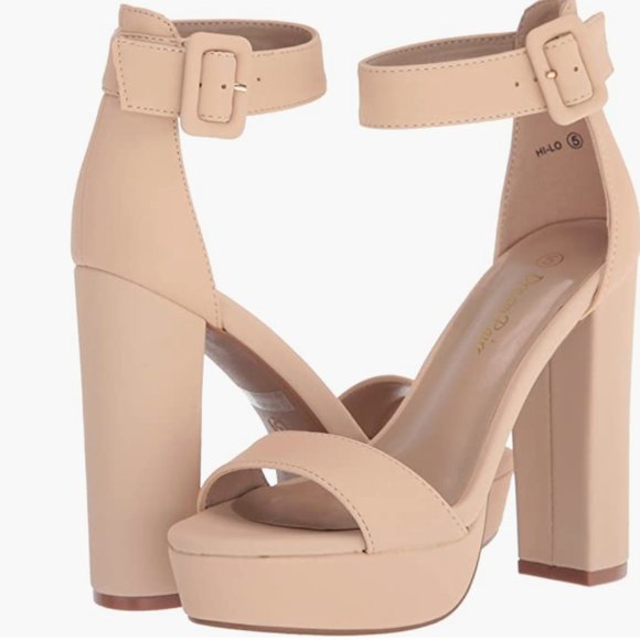 DREAM PAIRS Women's‎ Hi-Lo High Heel Platform Pump Sandals 6.5 - Picture 1 of 7